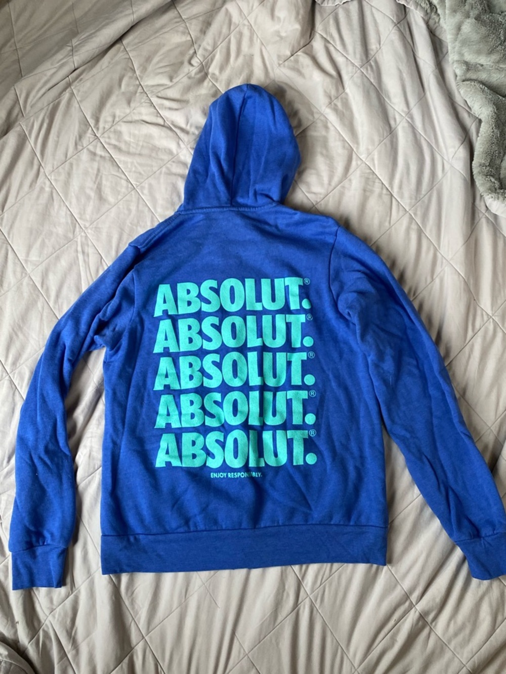 Bella Canvas Blue Fleece Zip Hoodie